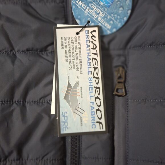 SPIRE BY GALAXY Sherpa Lined Hooded Puffer Jacket Men's Small Charcoal NWT - Picture 6 of 15